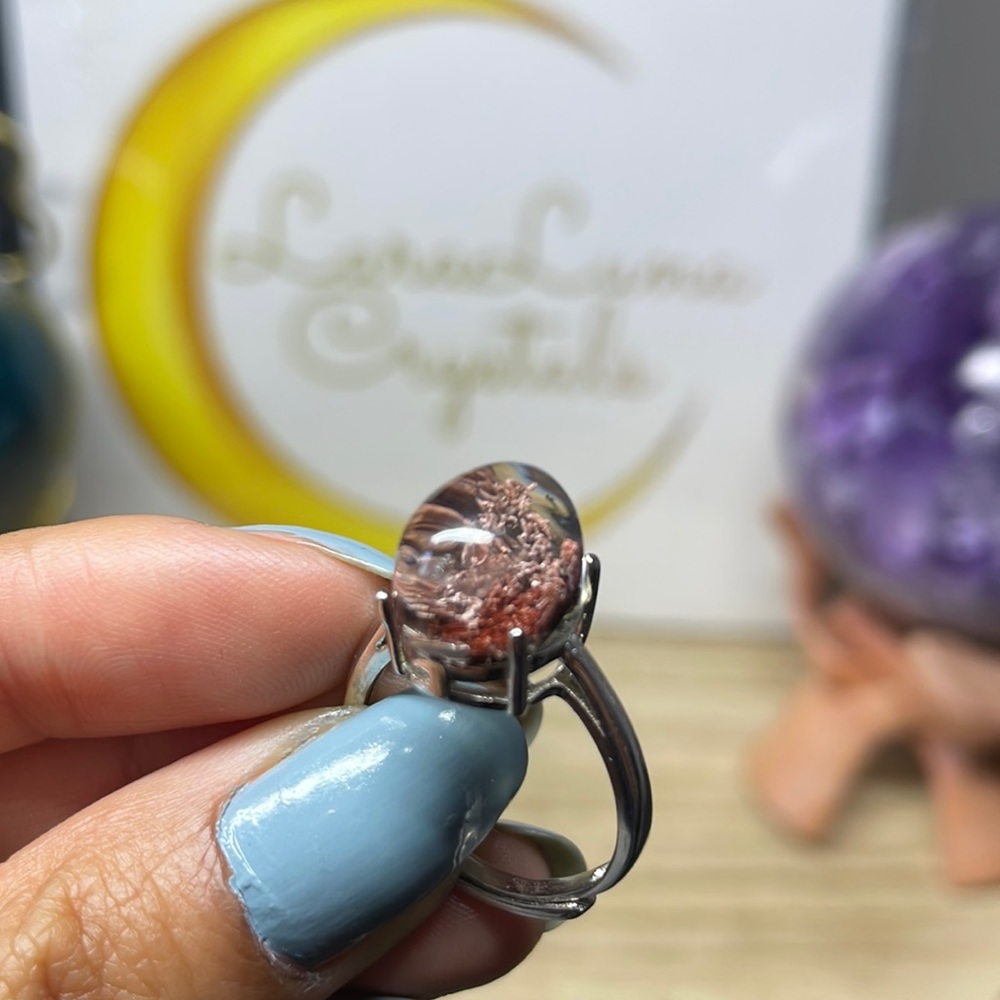 Garden Quartz Adjustable Ring